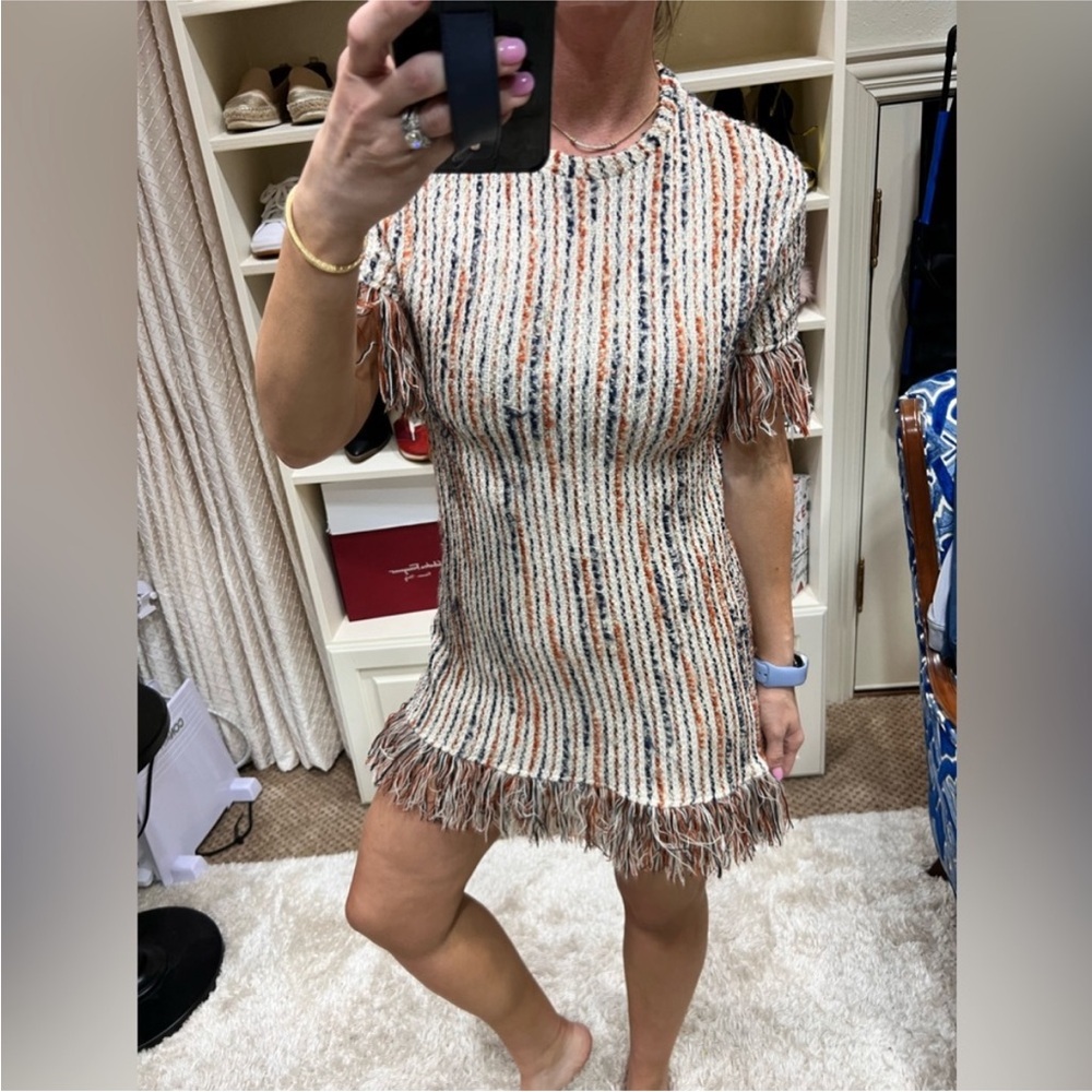 zara fringe dress